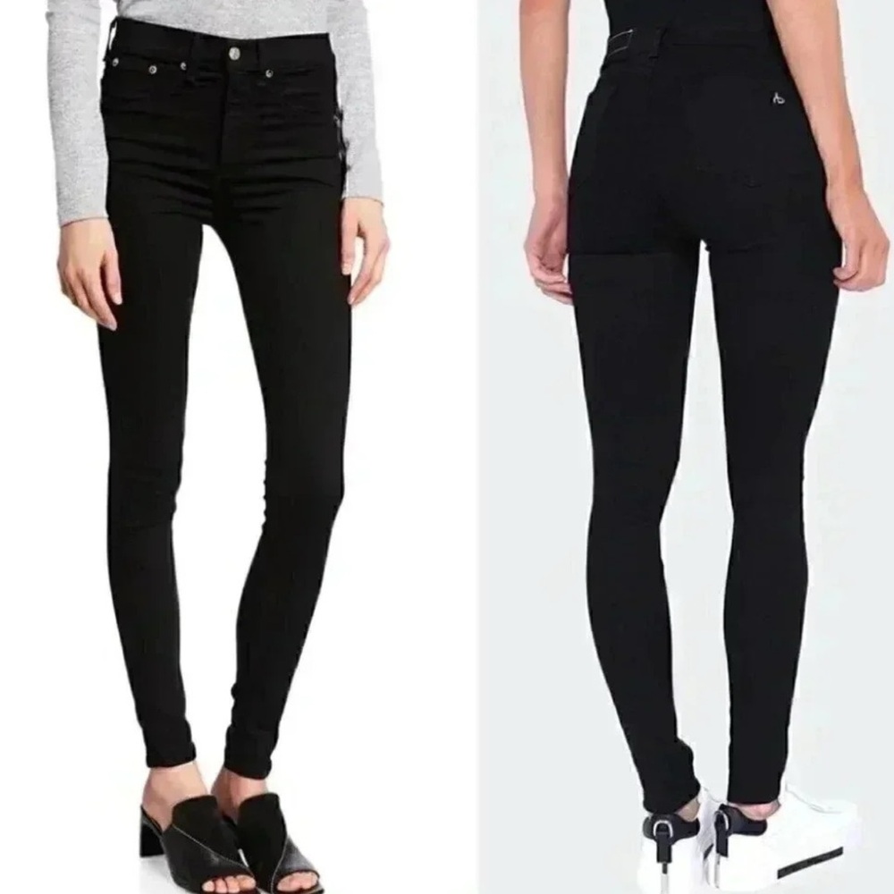 RAG & BONE 10 Inch Skinny Black Denim Jeans Women’s Size 27